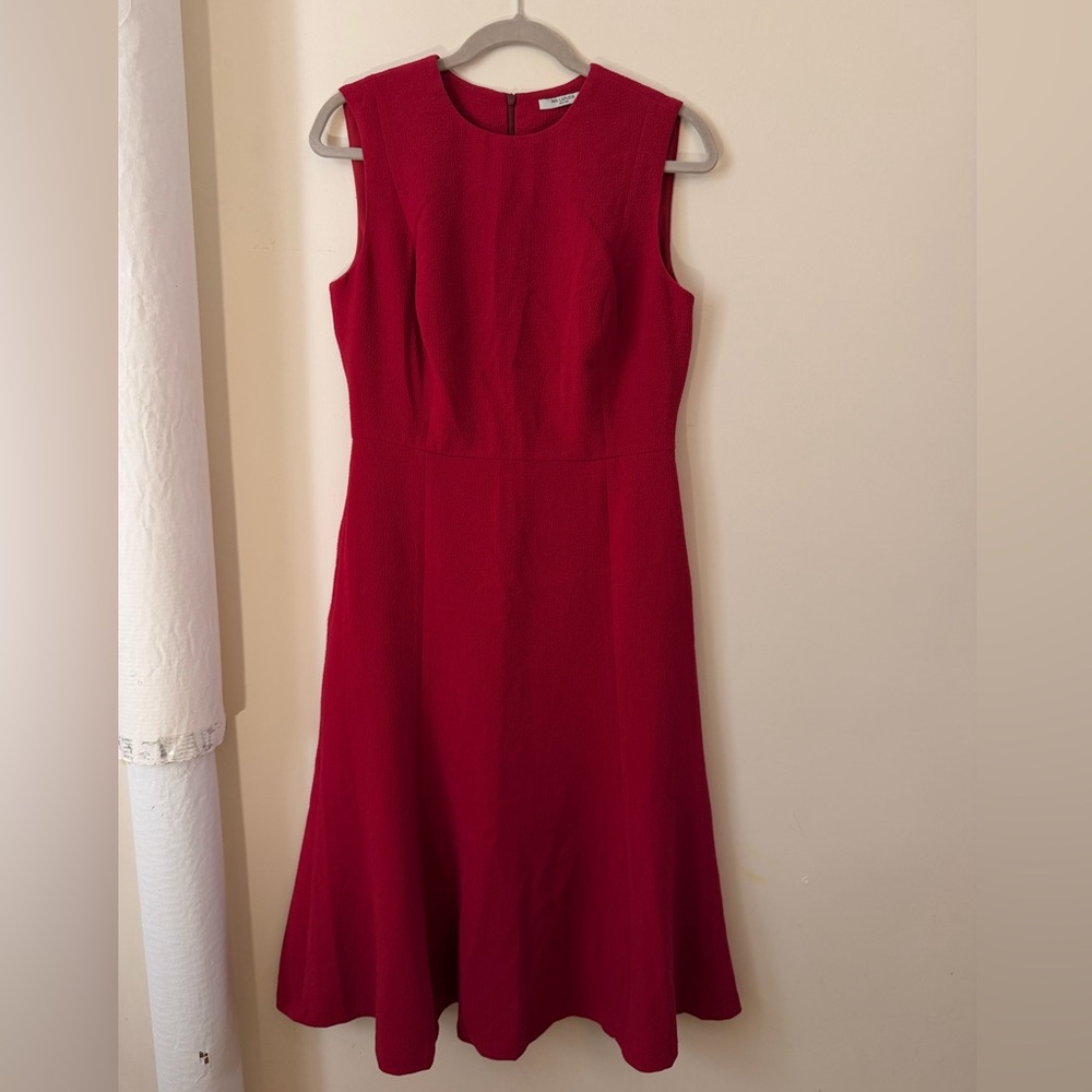 MM Lafleur Sleeveless Crimson Fit-and-Flare Dress